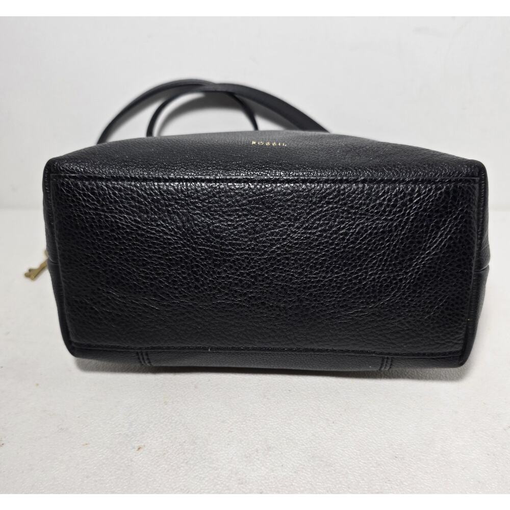 Fossil Beautiful Black Leather Crossbody Bag Purse with Matching Wristlet/Wallet - Picture 8 of 16